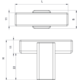 Bouton T SEGMENT l40 chêne + noir 